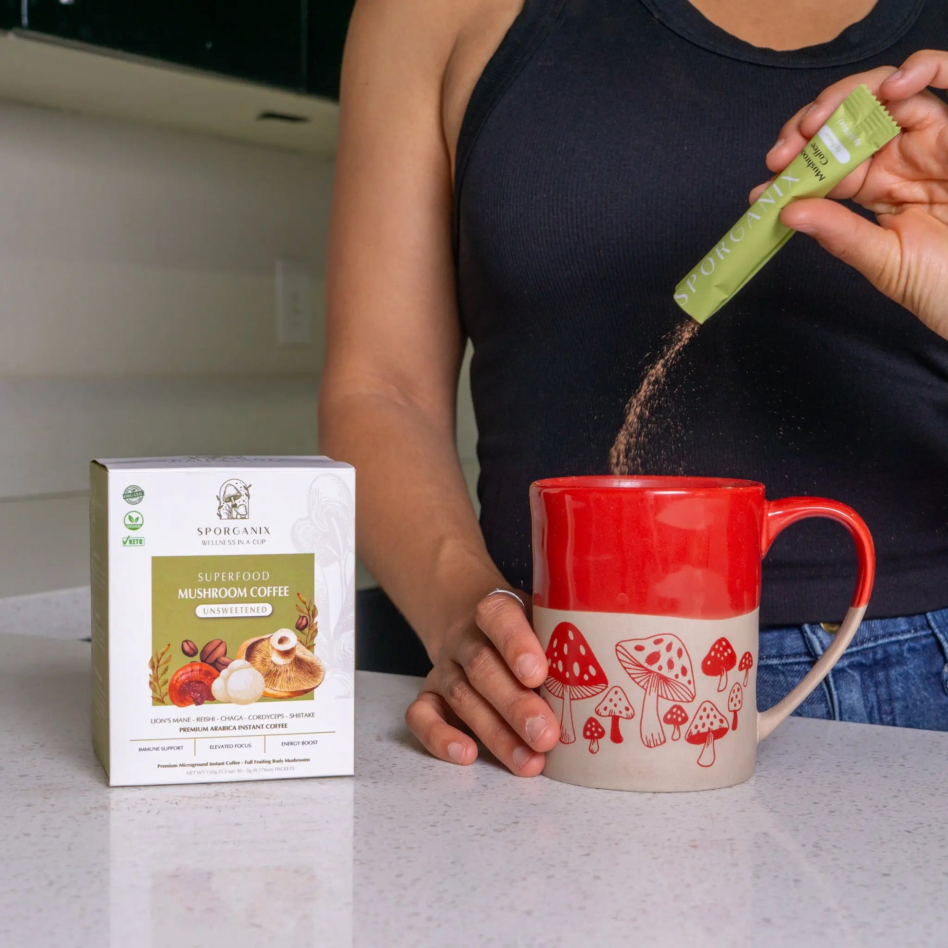 Premium Organic Mushroom Coffee (Unsweetened) Sporganix LLC
